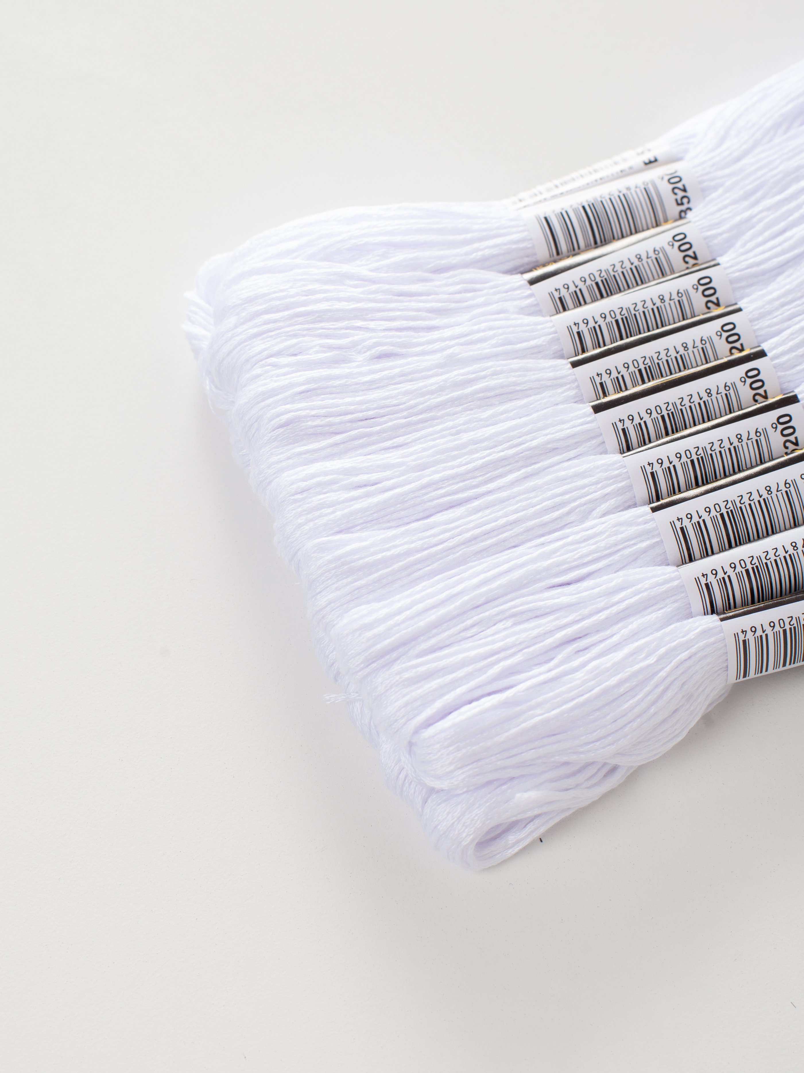 White embroidery floss x20